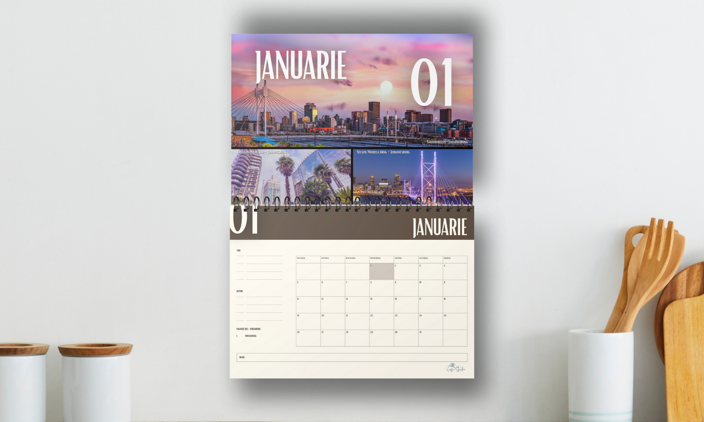 Nostalgic South African calendar in Afrikaans
