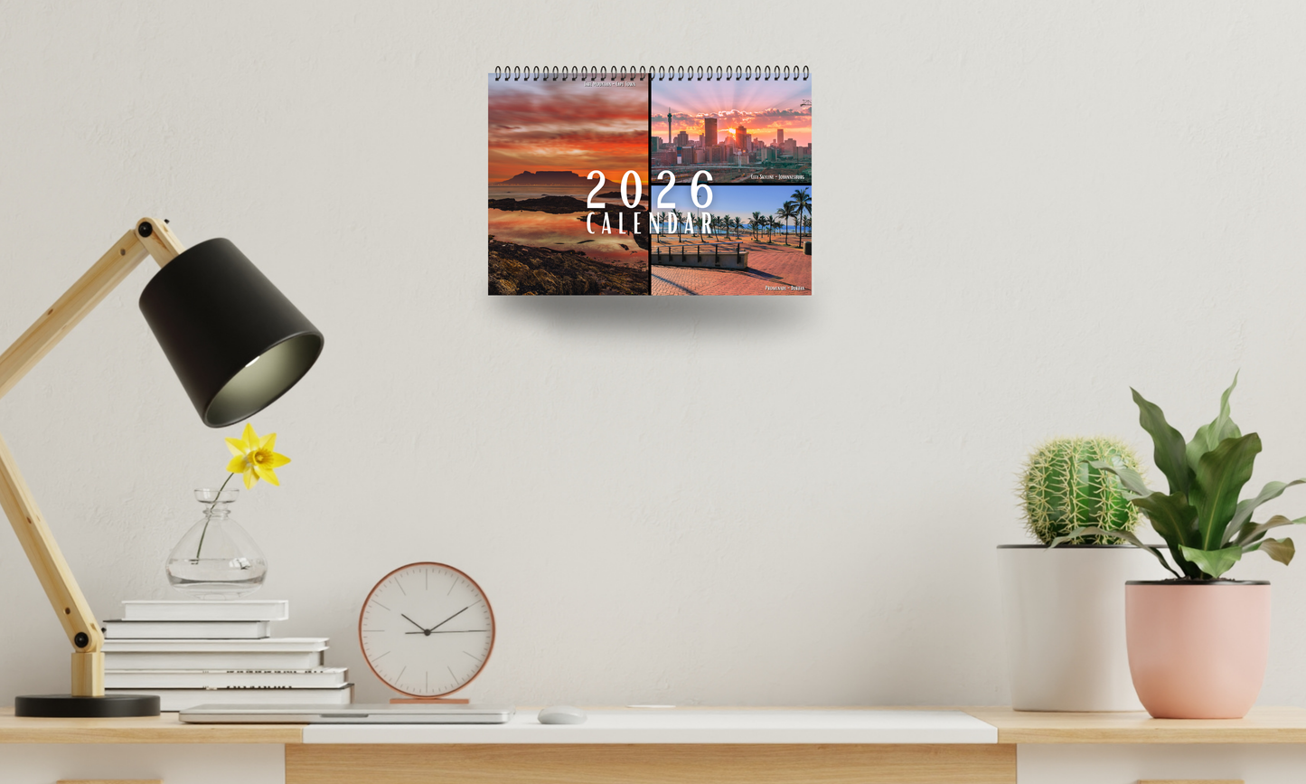 Nostalgic South African calendar in English