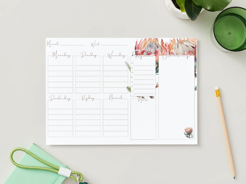 Your Instant Planner: 2025/2026 Printable Calendar IN AFRIKAANS