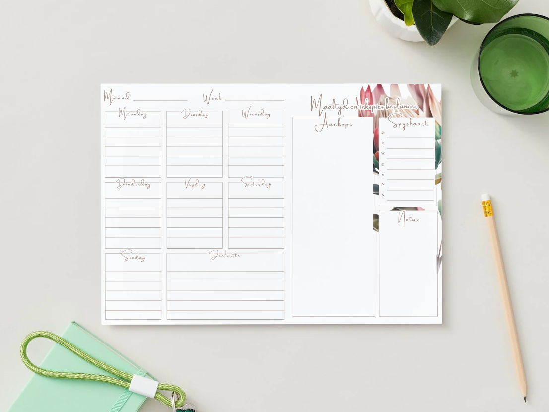 Your Instant Planner: 2025/2026 Printable Calendar IN AFRIKAANS
