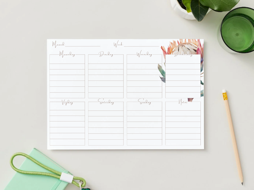 Your Instant Planner: 2025/2026 Printable Calendar IN AFRIKAANS