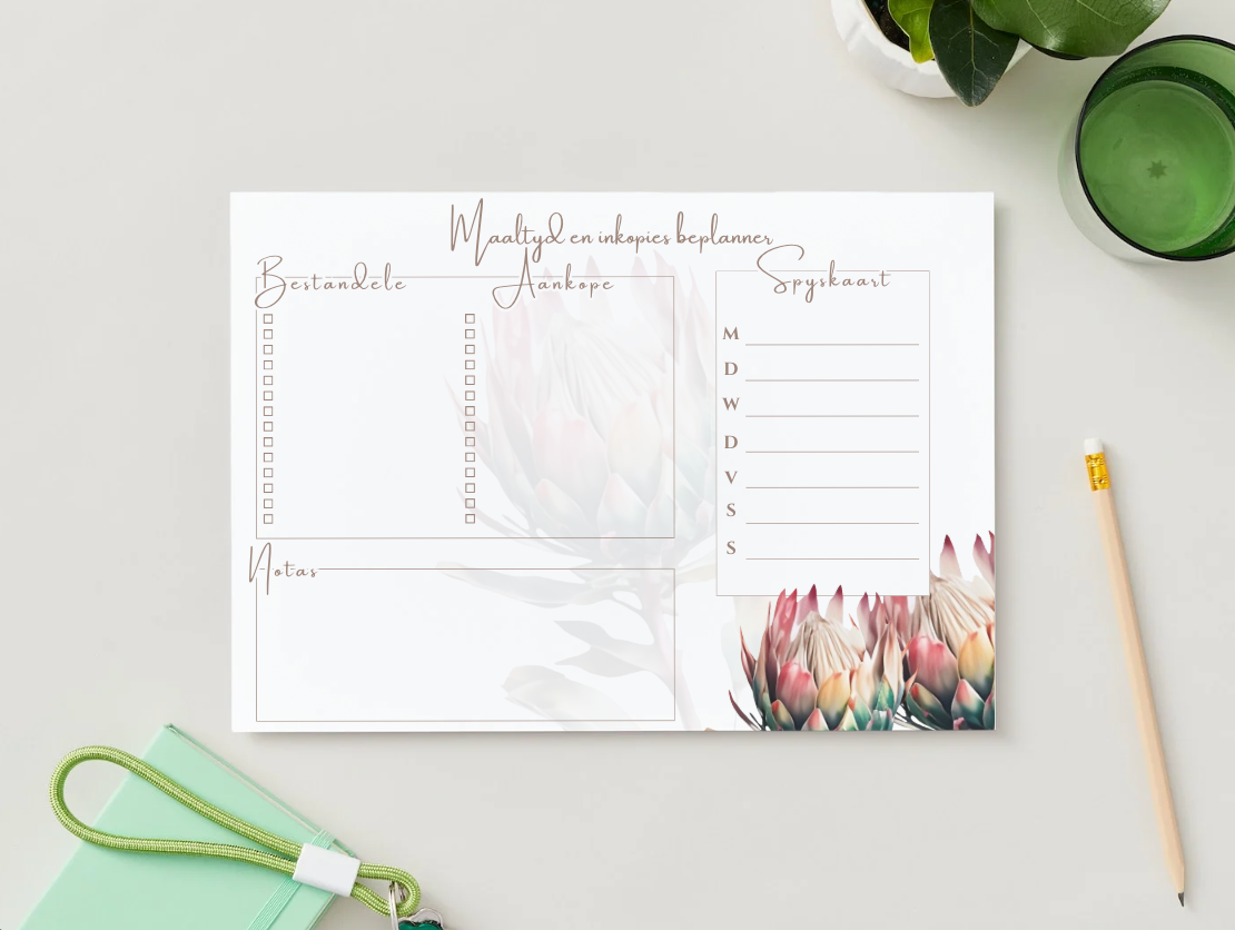 Your Instant Planner: 2025/2026 Printable Calendar IN AFRIKAANS